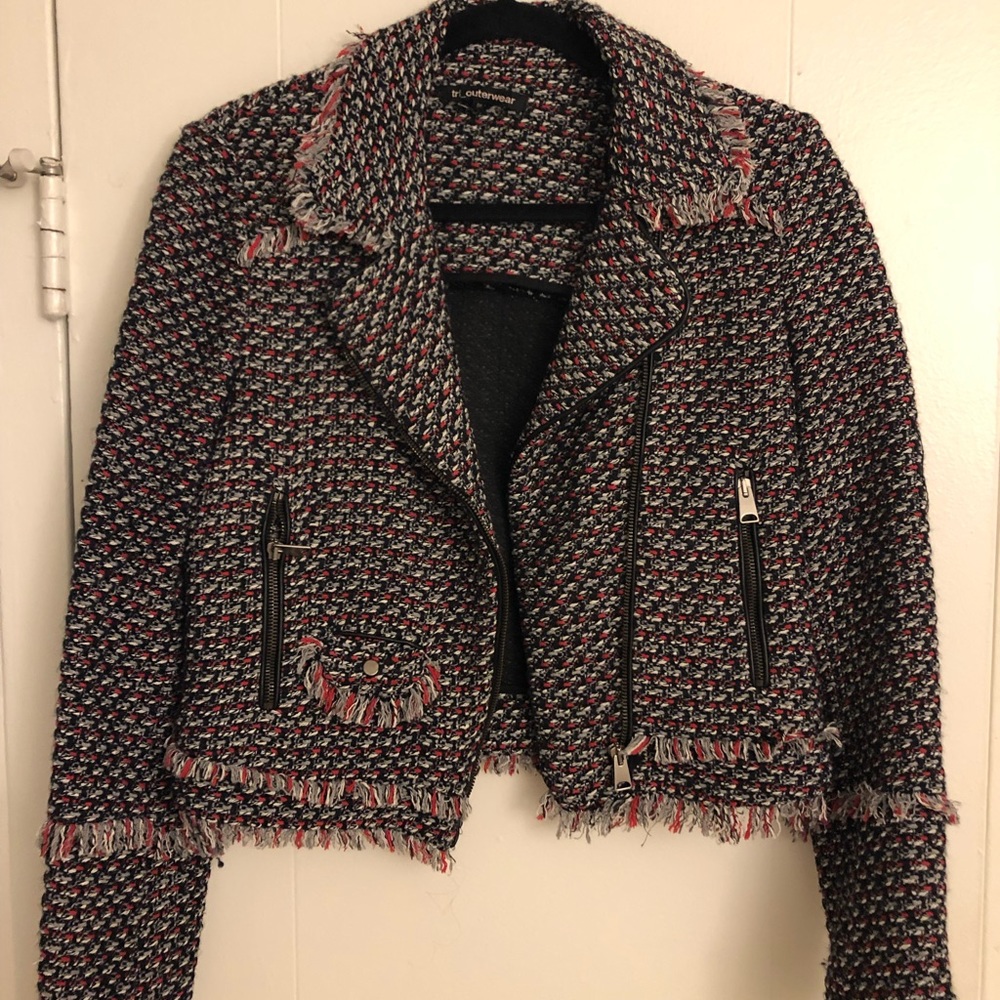 Zara tweed motto jacket